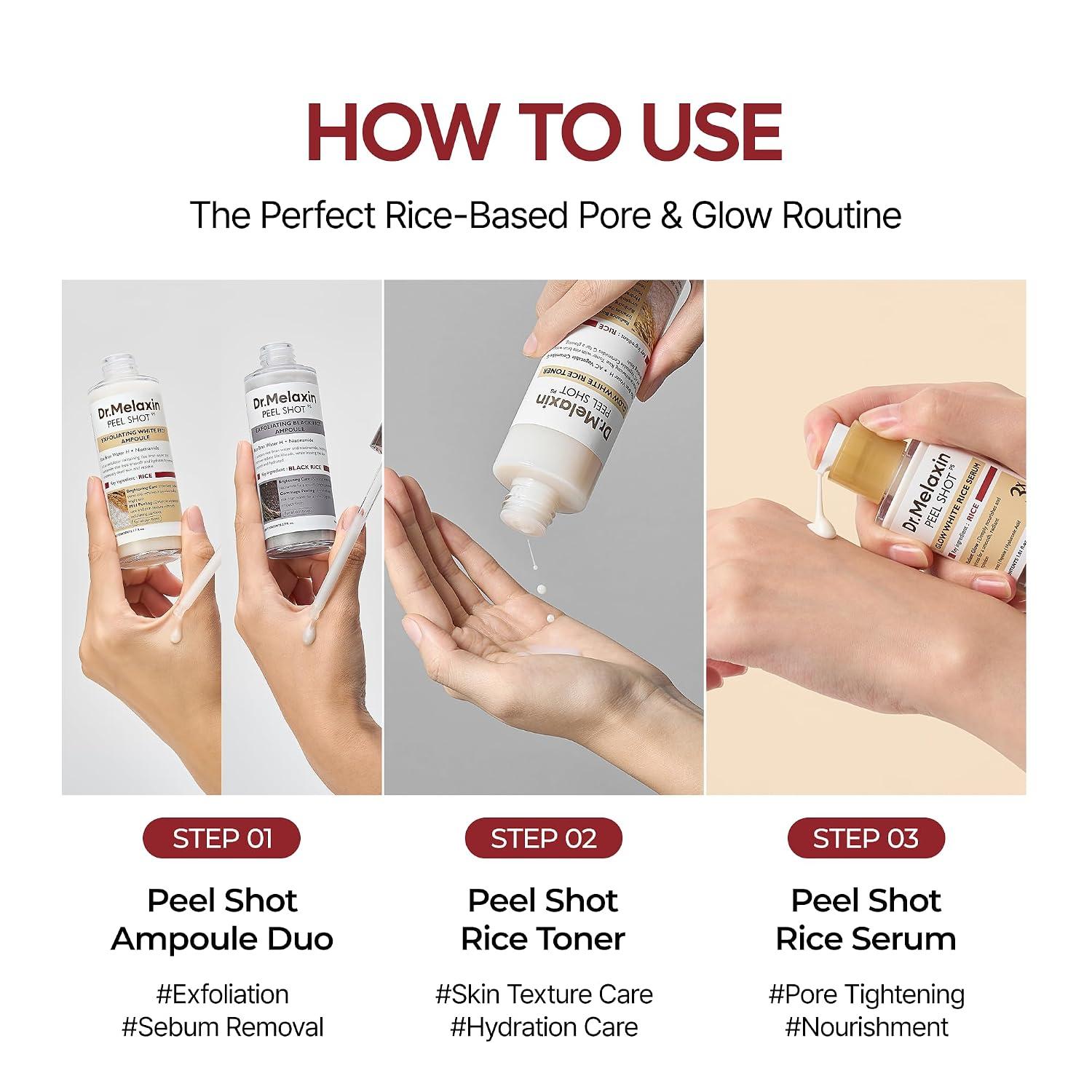 Dr.Melaxin PEEL SHOT GLOW WHITE RICE SERUM 30ml 6