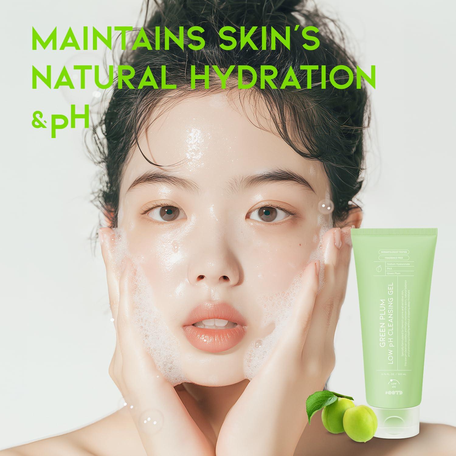 OOTD Green Plum Low Ph Cleansing Gel 200ml 2