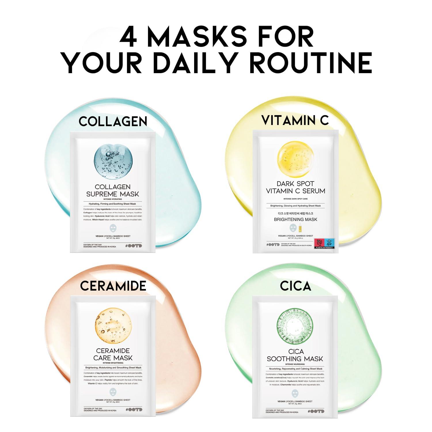 OOTD Variety Hydrating Essence Sheet Masks 12 sheets/ea 3