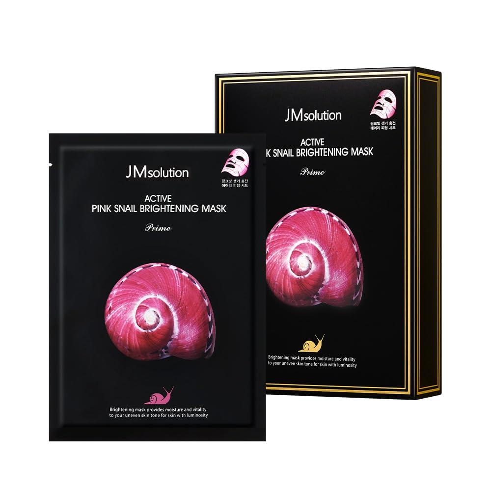 JMSOLUTION ACTIVE PINK SNAIL BRIGHTENING MASK 10 SHEETS