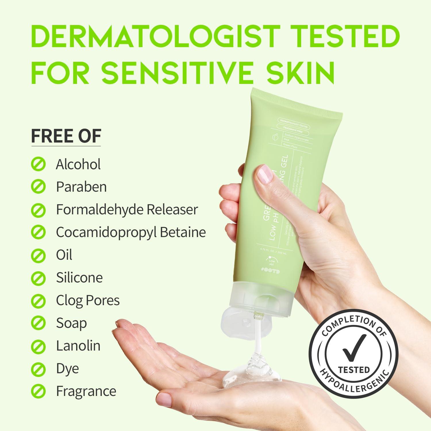 OOTD Green Plum Low Ph Cleansing Gel 200ml 4