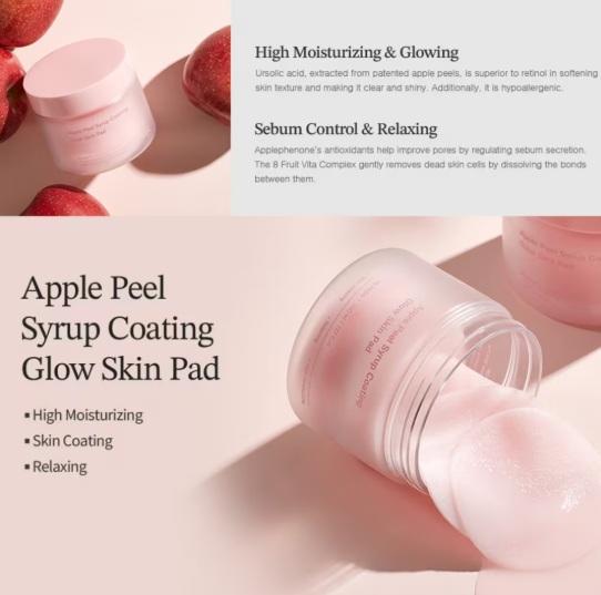 Sungboon Editor Apple Peel Syrup Coating Glow Skin Pad 230ml(40pcs).jpg 3