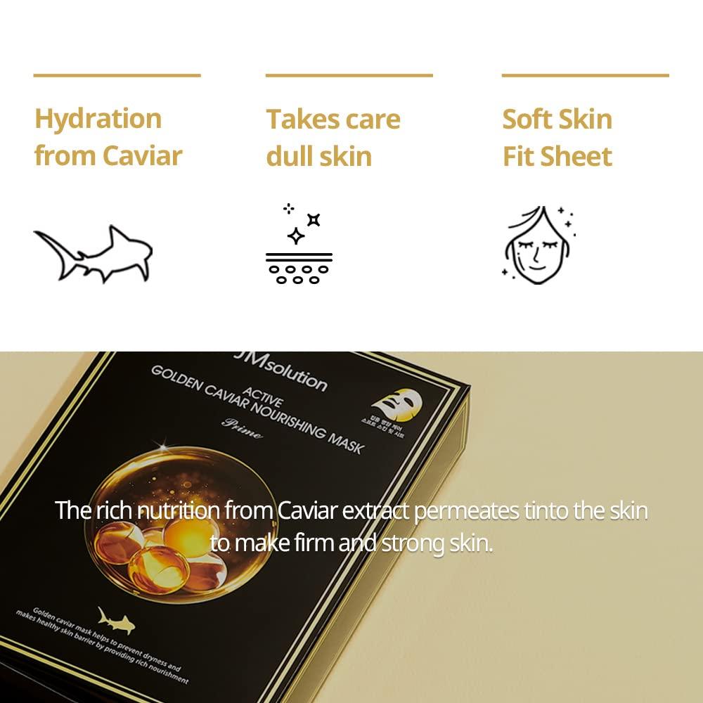 JMSOLUTION ACTIVE GOLDEN CAVIAR NOURISHING MASK 10 SHEETS 3