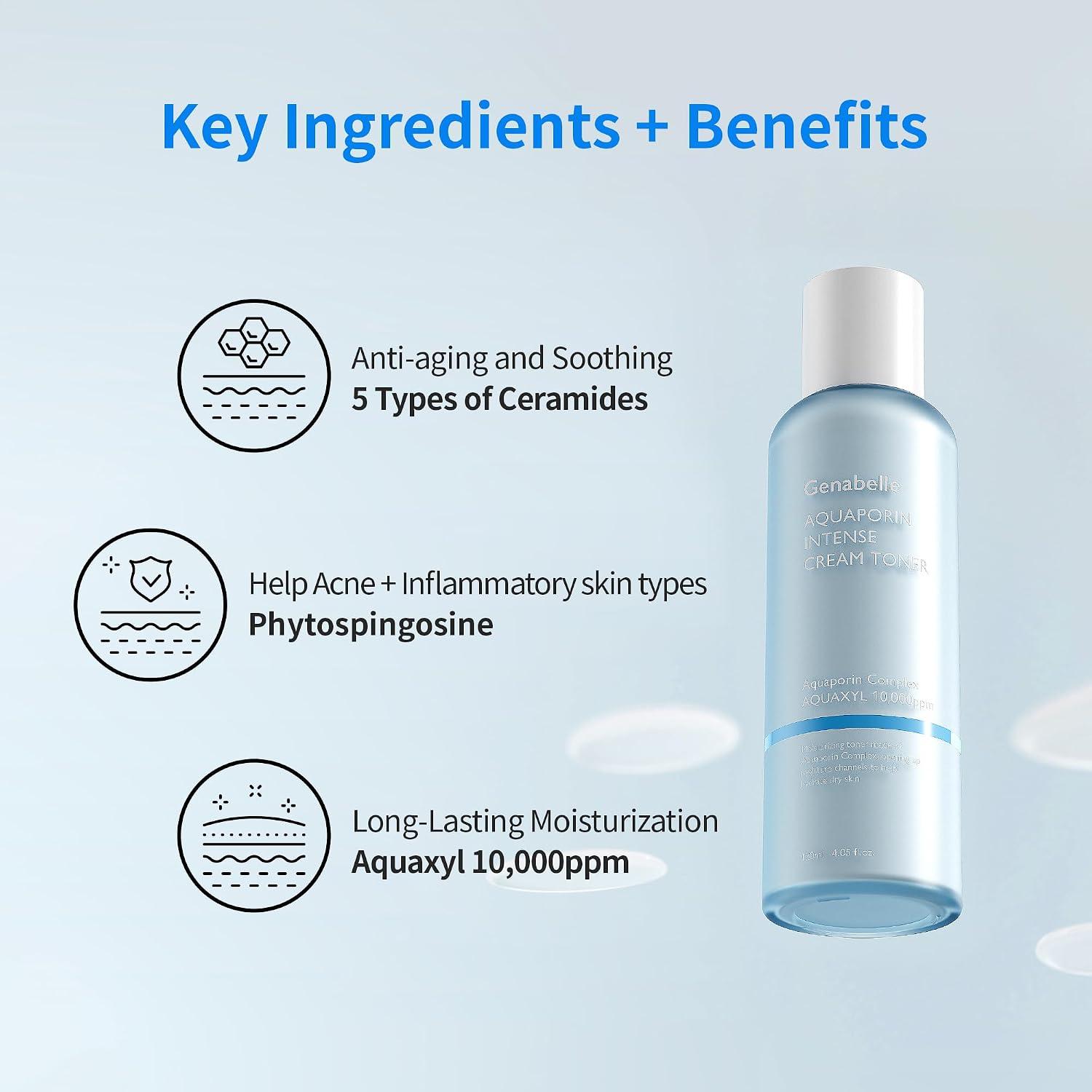 Genabelle Aquaporin Intense Cream Toner 120ml 4