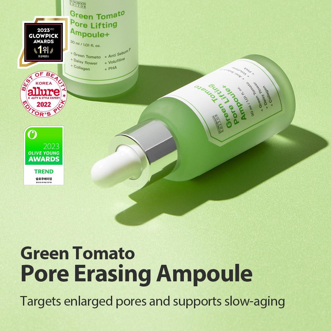 Sungboon Editor Green Tomato Pore minimizing Ampoule+ 30ml (Renewed).jpg 3