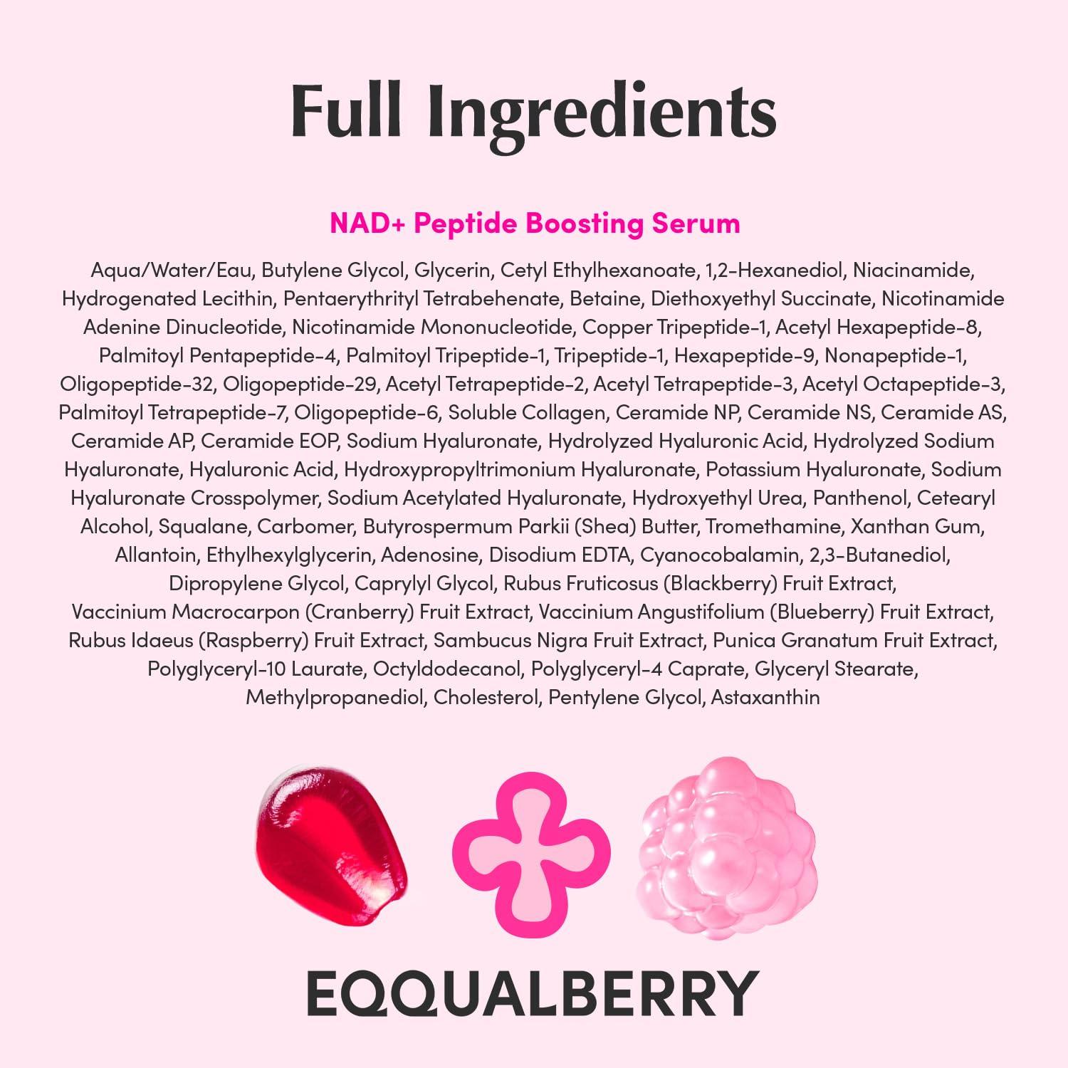 EQQUALBERRY NAD+ PEPTIDE BOOSTING SERUM 30ml/NAD+PEPTIDE 9