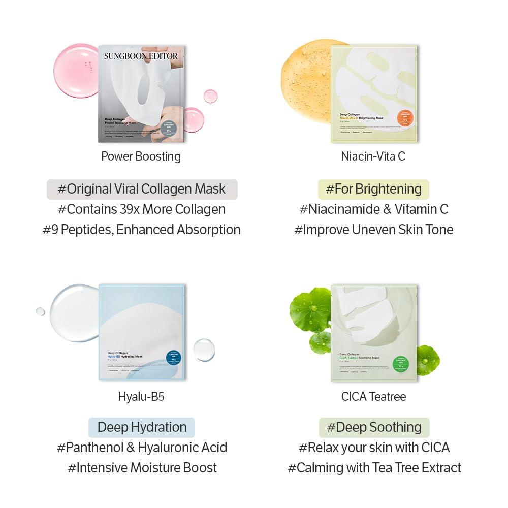 Sungboon Editor Deep Collagen Power Boosting Mask 37g*4ea 6