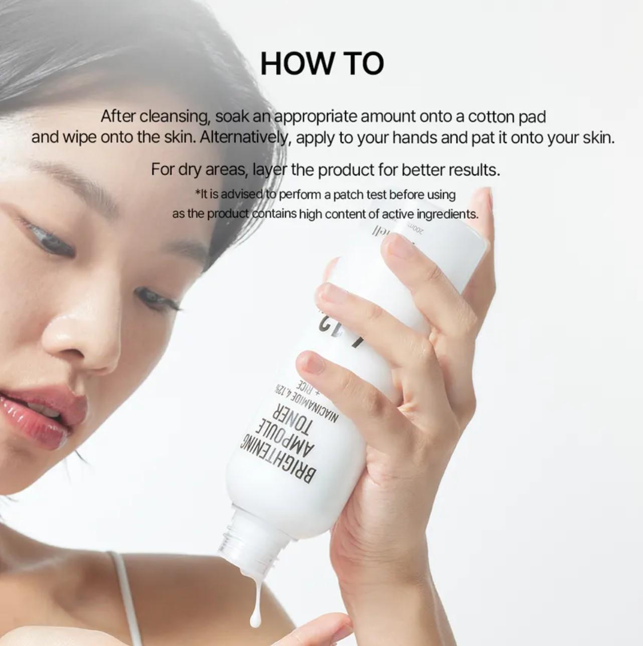 Parnell NIACINAMIDE 4.12 RICE BRIGHTENING AMPOULE TONER 200ml 6