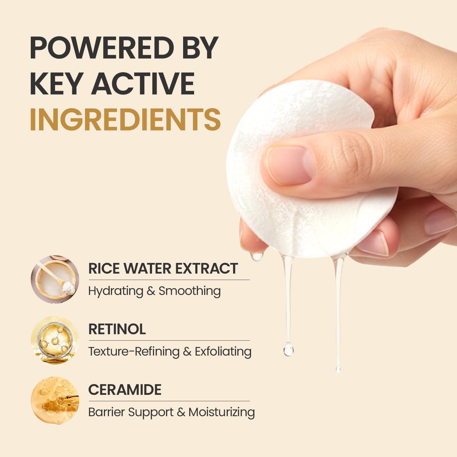 OOTD Glass Skin Rice Water Toner Pad 120ml (70pads) 5