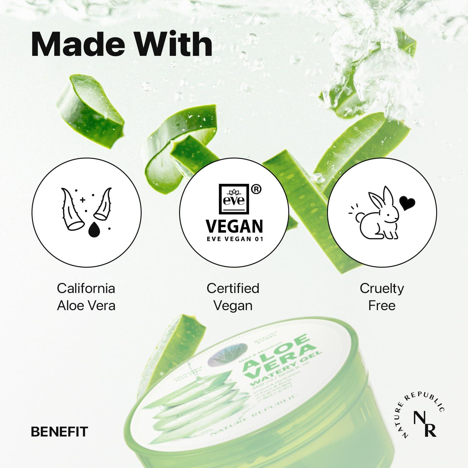 Nature Republic MILD & MOISTURE ALOE VERA WATERY GEL 3