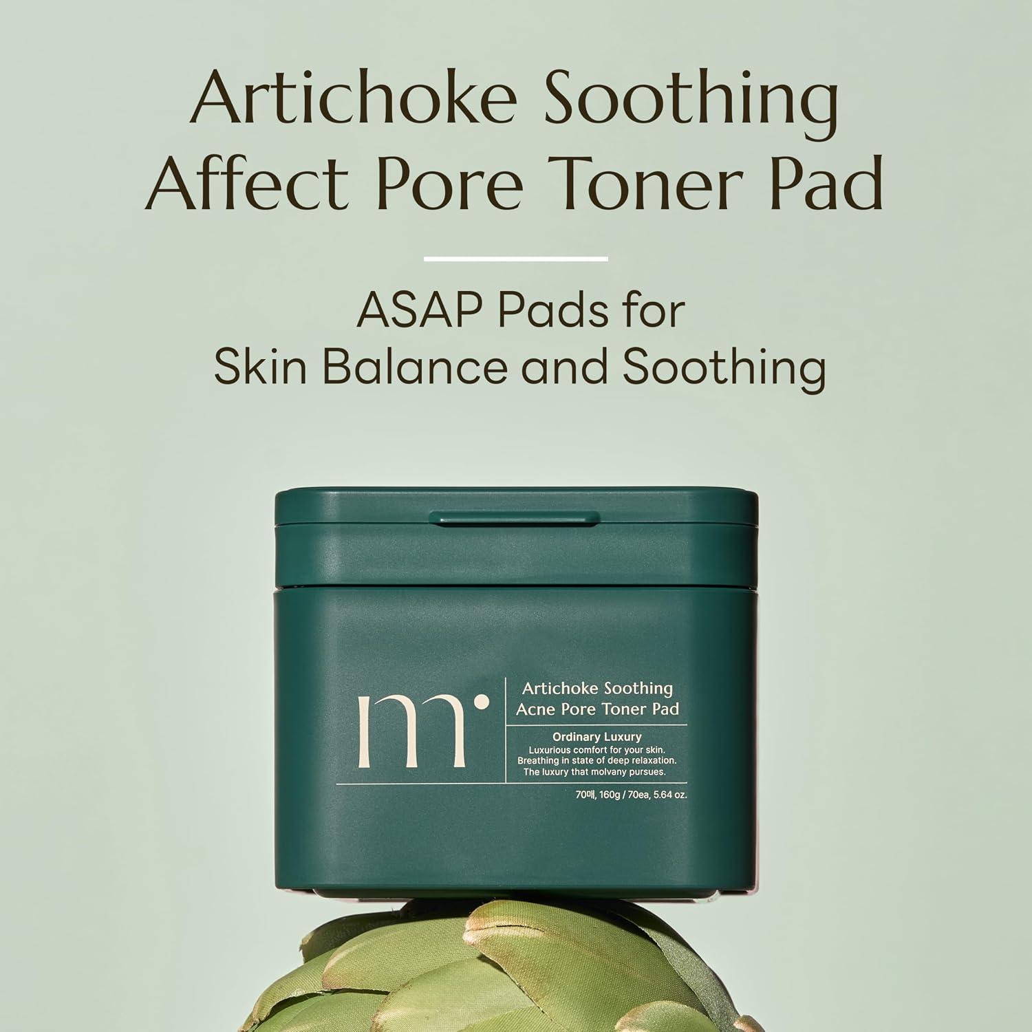 molvany Artichoke Soothing Affect Pore Toner Pad 2