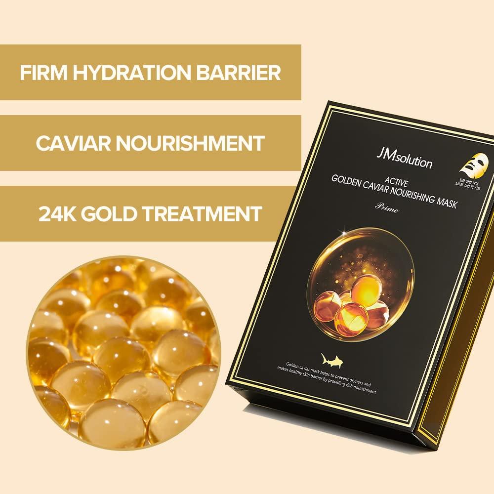 JMSOLUTION ACTIVE GOLDEN CAVIAR NOURISHING MASK 10 SHEETS 2