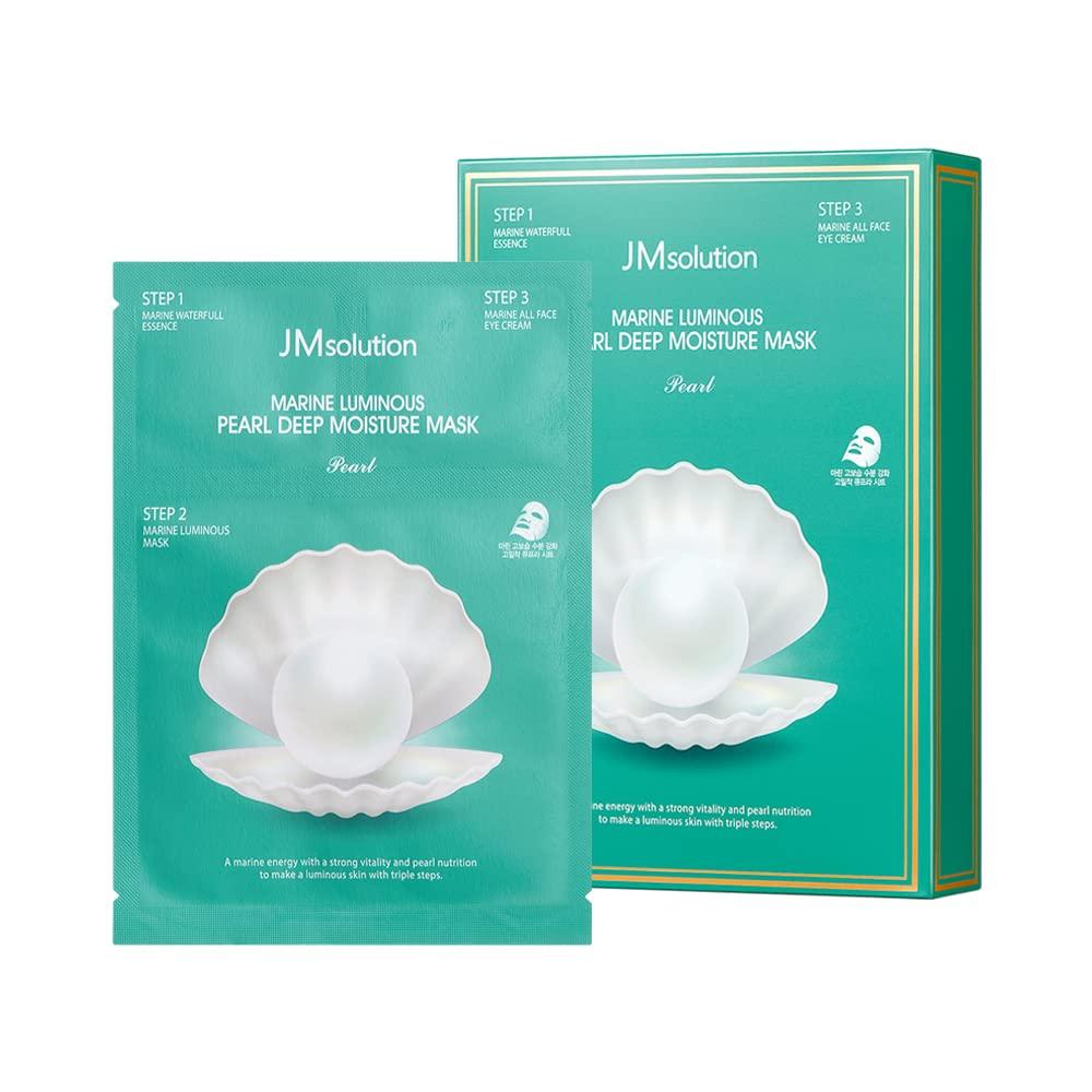 JMSOLUTION MARINE LUMINOUS PEARL DEEP MOISTURE MASK PLUS 10 SHEETS