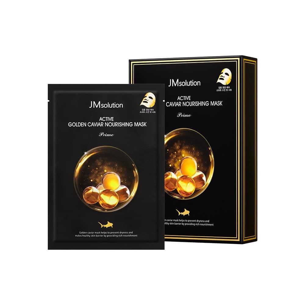 JMSOLUTION ACTIVE GOLDEN CAVIAR NOURISHING MASK 10 SHEETS