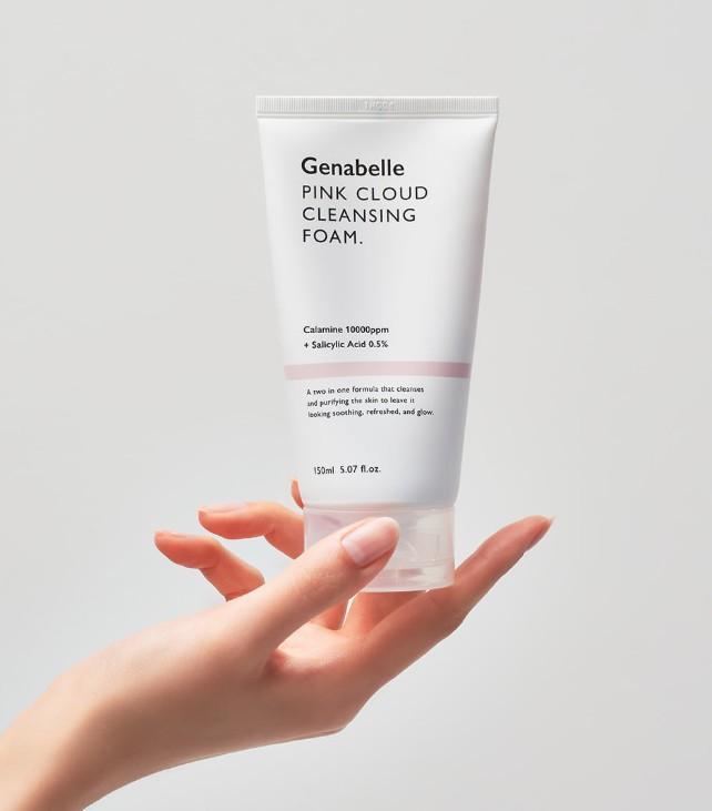 Genabelle Pink Cloud Cleansing Foam 150ml 7