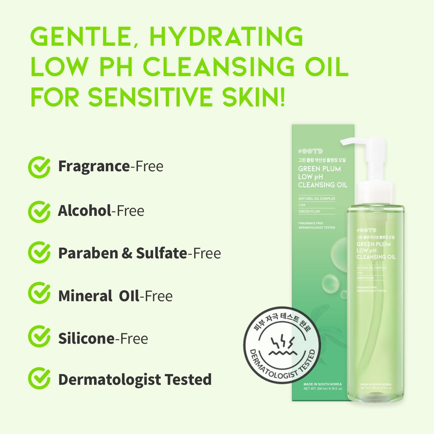 OOTD Green Plum Low PH Cleansing Oil 200ml 6