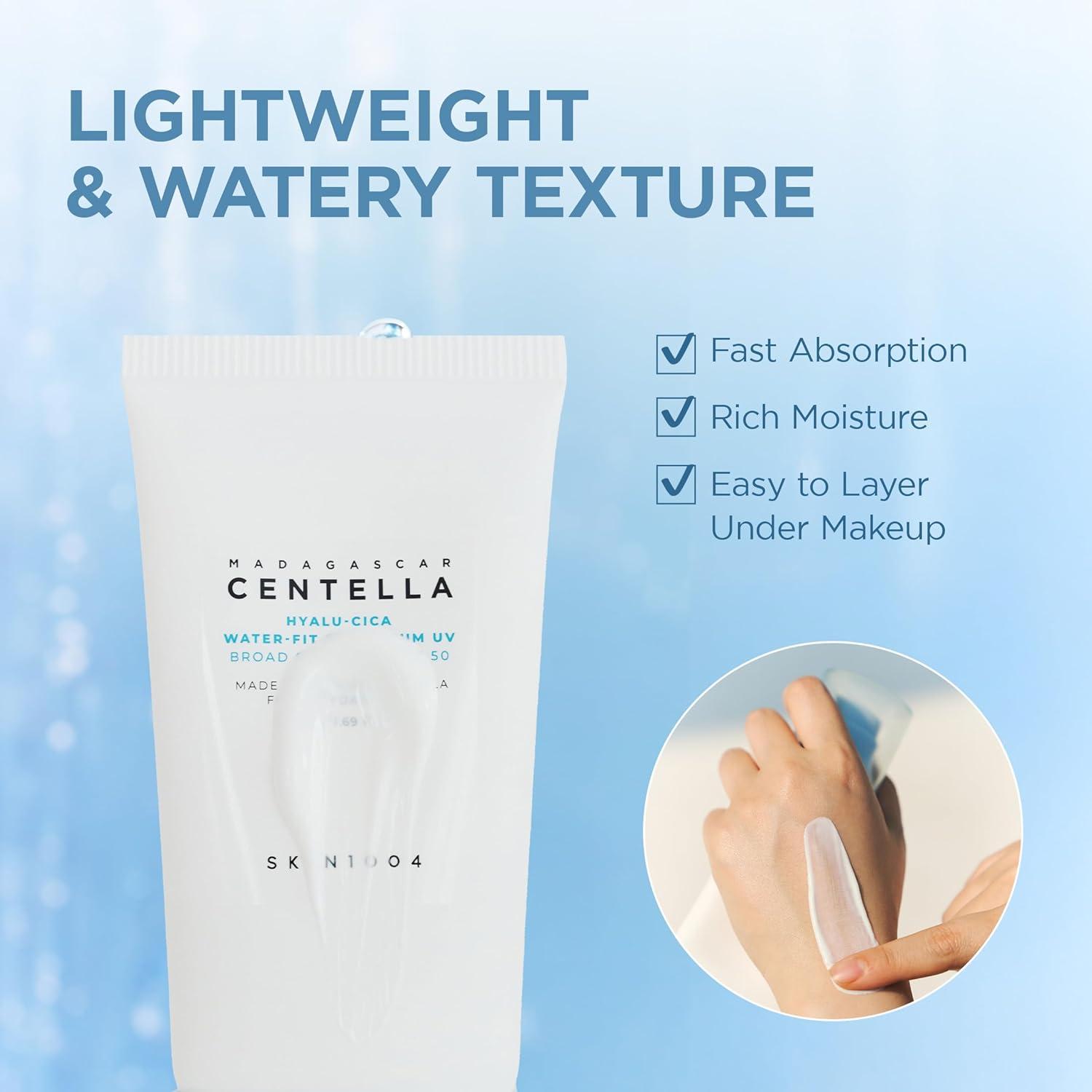 Madagascar Centella Hyalu-Cica Water-Fit Sun Serum UV 50ml (OTC) 3
