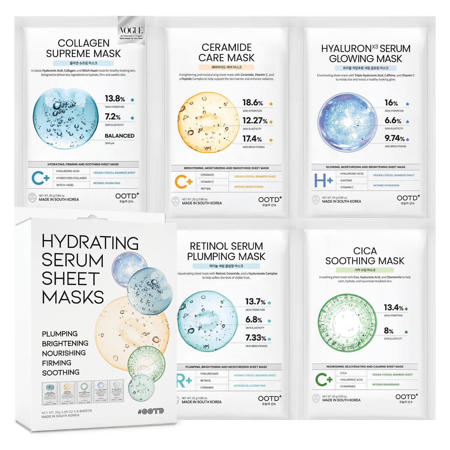 OOTD Hydrating Serum Sheet Masks 5ea