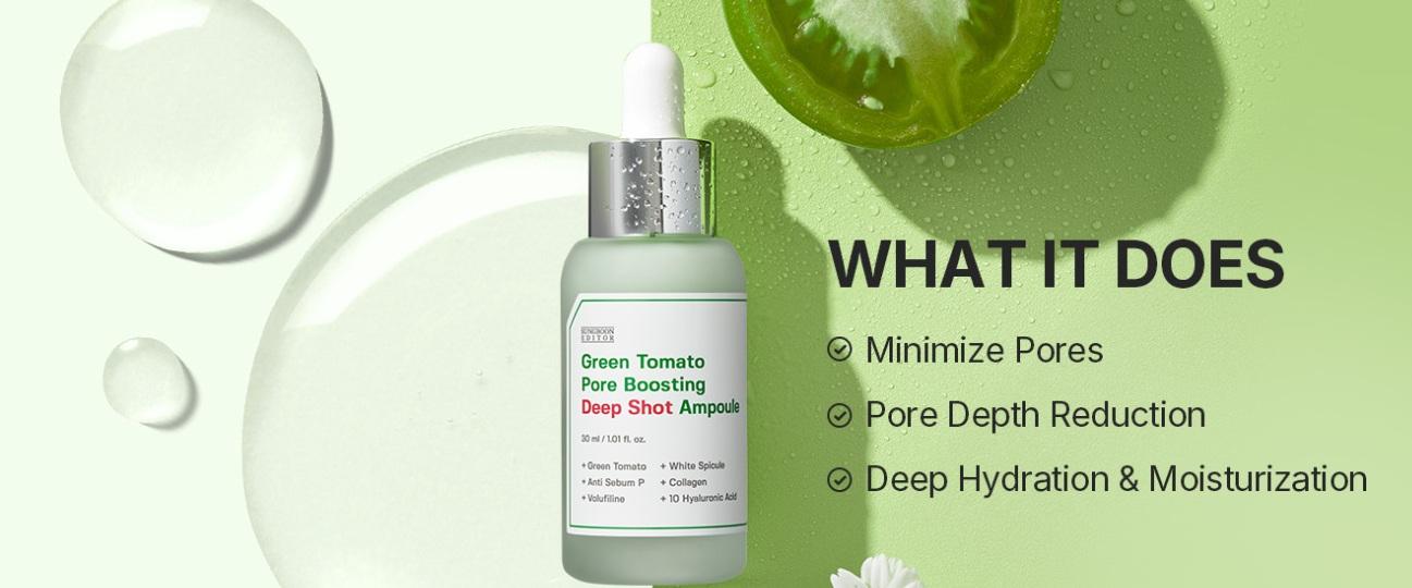 Sungboon Editor Green Tomato Spicule Pore Boosting Ampoule 30ml 6