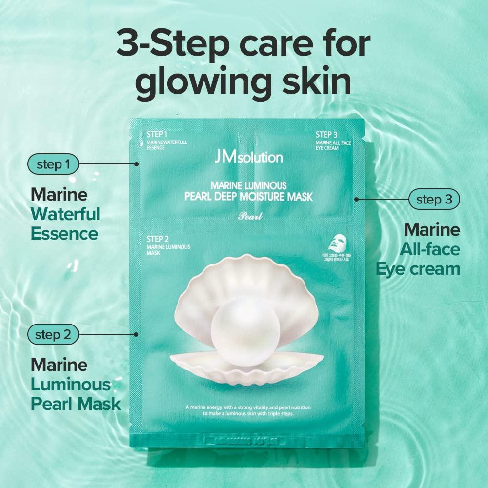 JMSOLUTION MARINE LUMINOUS PEARL DEEP MOISTURE MASK PLUS 10 SHEETS 3