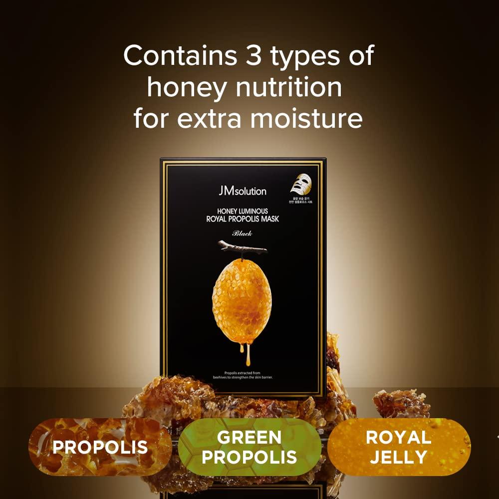 JMsolution Honey Luminous Royal Propolis Mask Plus 10 Sheets 3