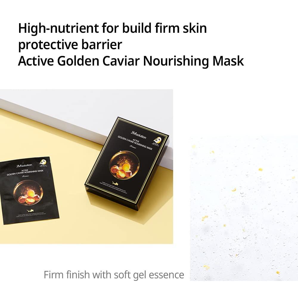 JMSOLUTION ACTIVE GOLDEN CAVIAR NOURISHING MASK 10 SHEETS 4