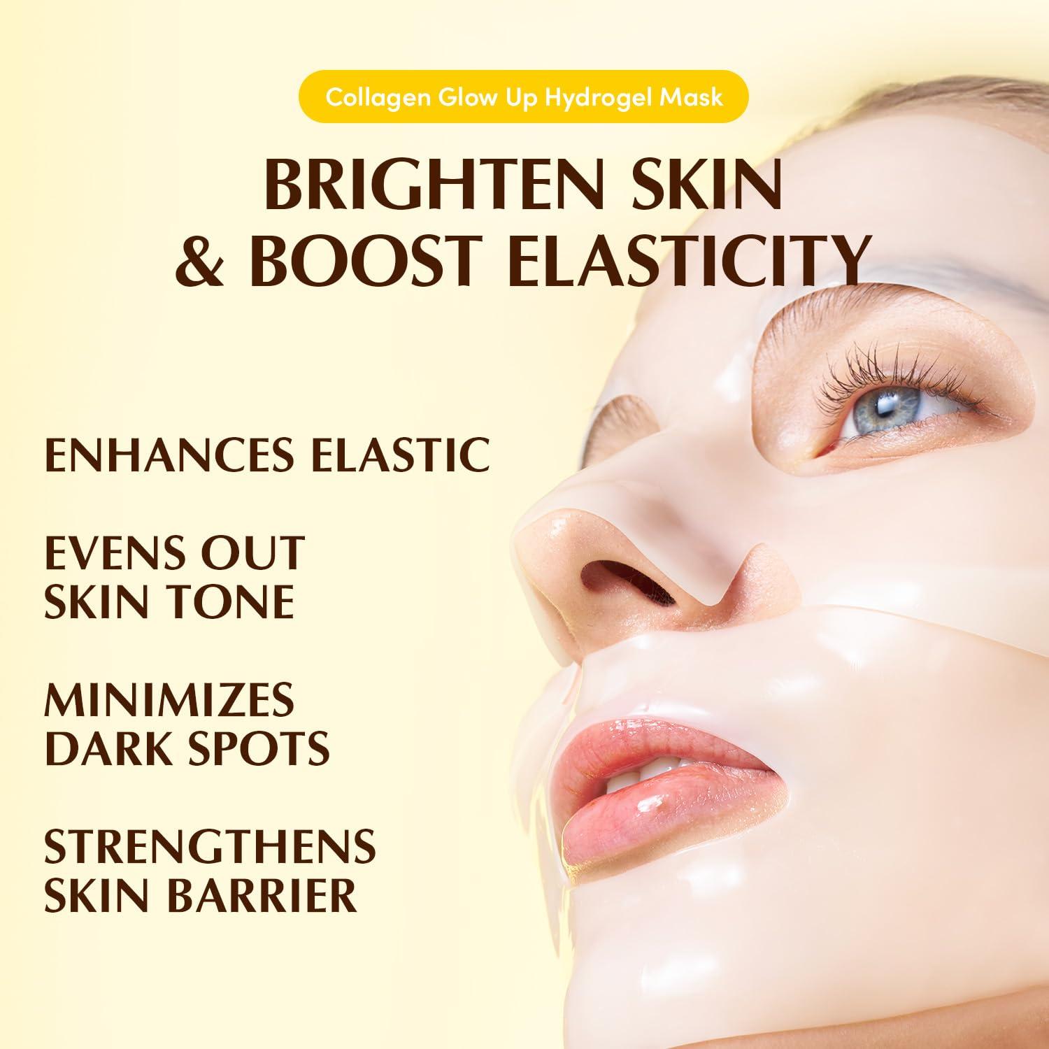 EQQUALBERRY Collagen Glow Up Hydrogel Mask 4ct 30g 4