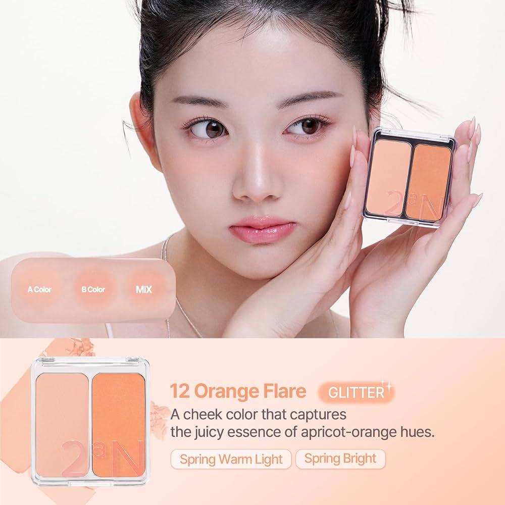 Dual Cheek 12 Orange Flare 4.4g + 3g 3
