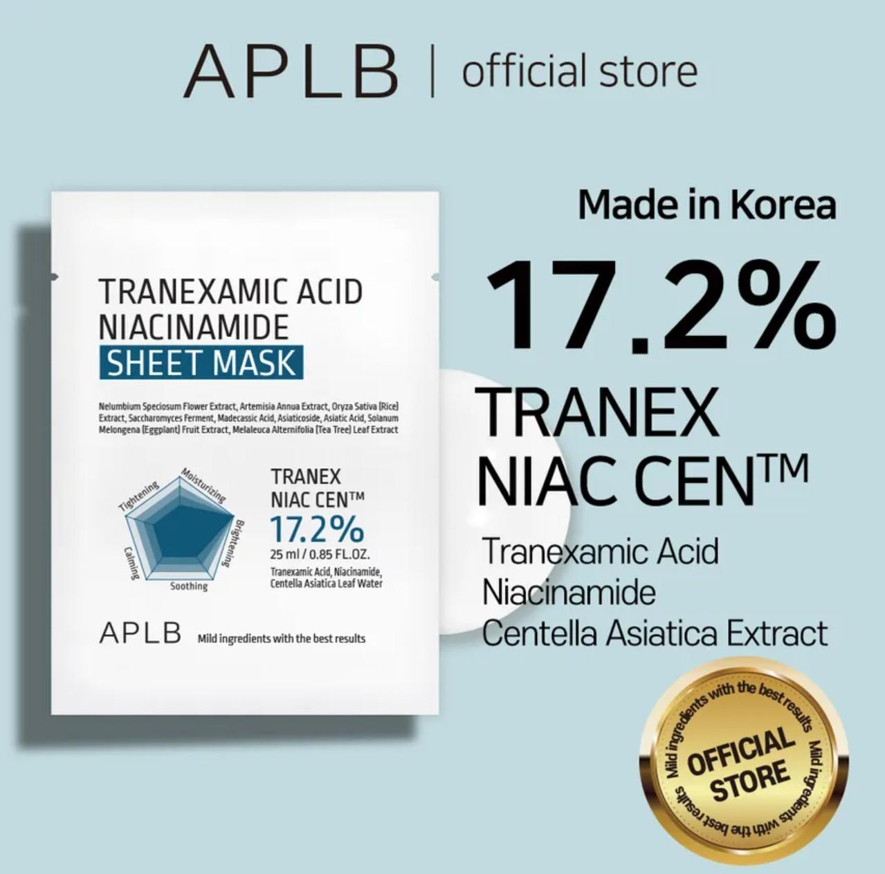 APLB TRANEXAMIC ACID NIACINAMIDE SHEET MASK 10 PCS 25ml 9