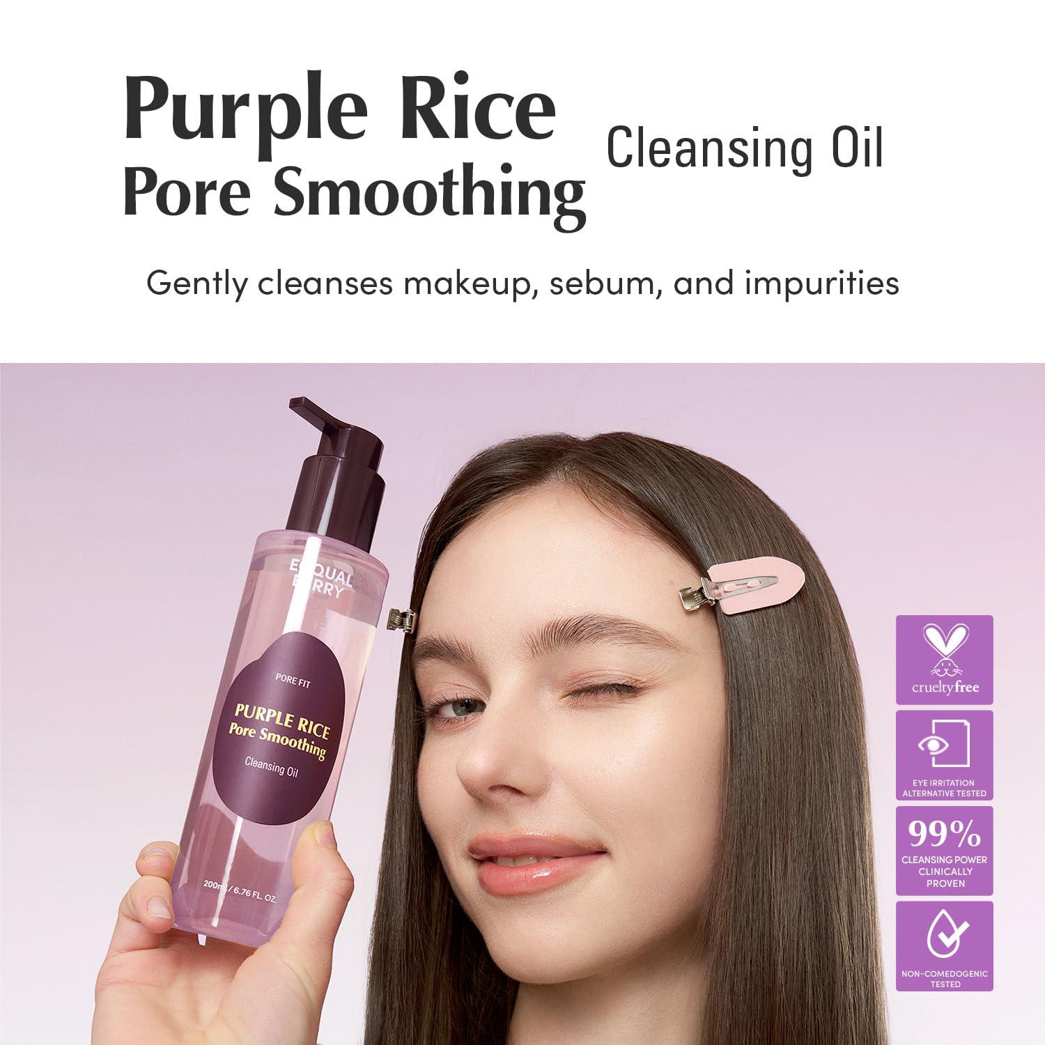 EQQUALBERRY Purple Rice Pore Smoothing Cleansing Oil 200ml 2