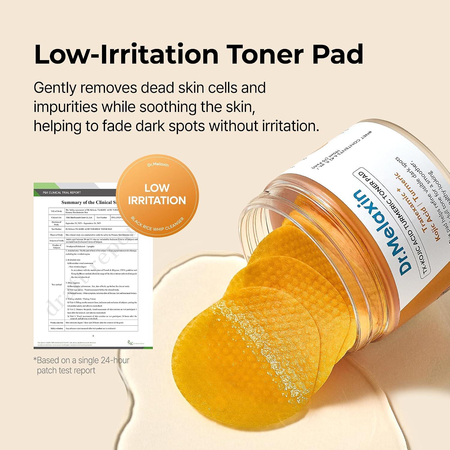Dr.Melaxin TX-KOJIC ACID TURMERIC TONER PAD 70ea 6
