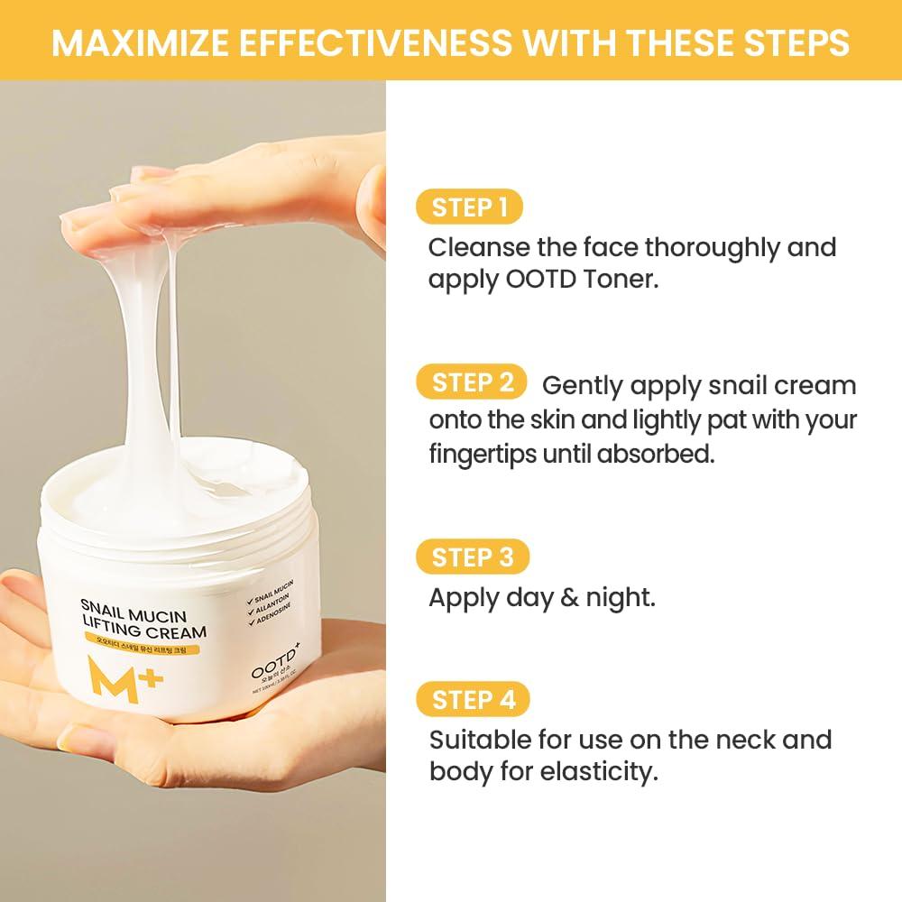 OOTD Snail Mucin Lifting Cream 100ml 7