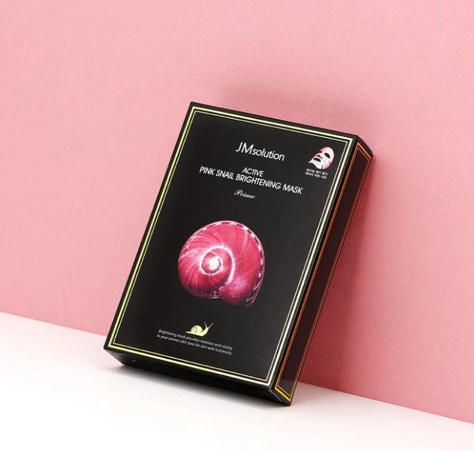 JMSOLUTION ACTIVE PINK SNAIL BRIGHTENING MASK 10 SHEETS 2