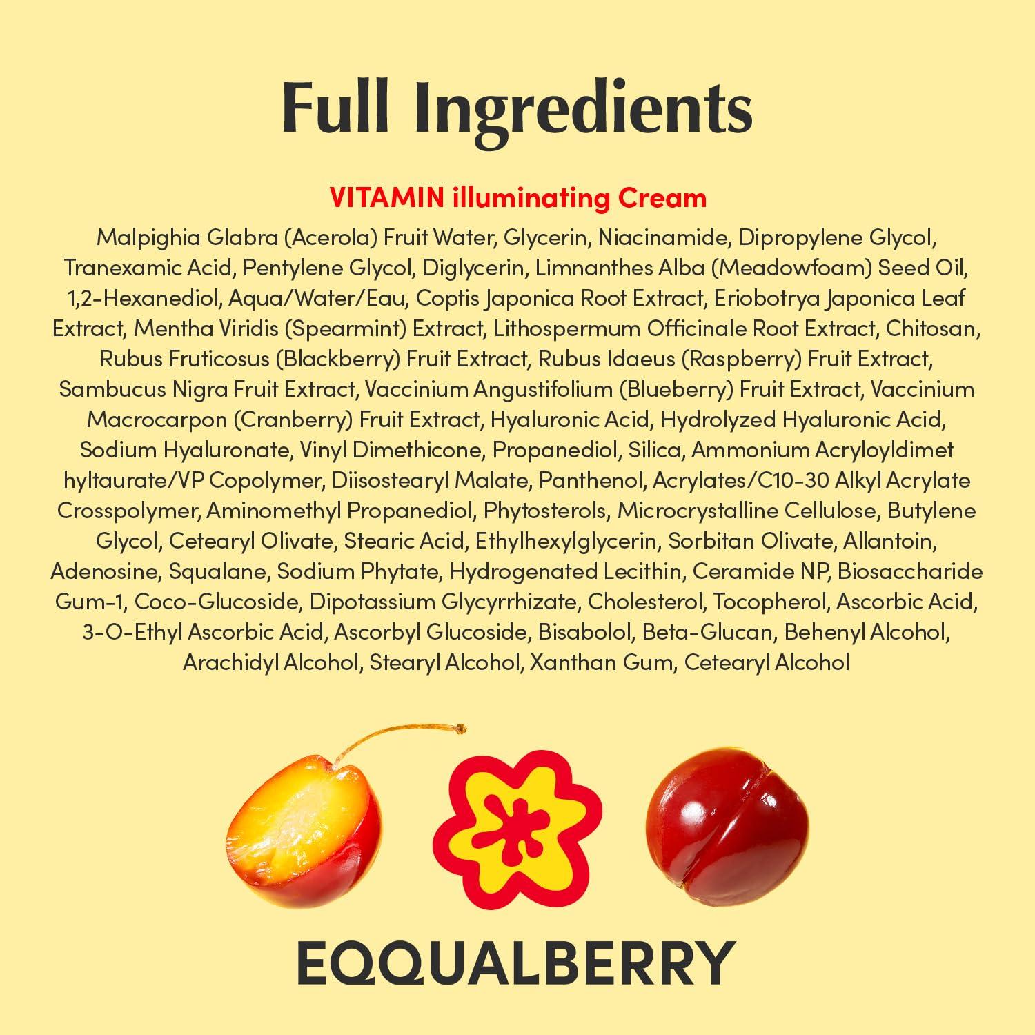 EQQUALBERRY VITAMIN ILLUMINATING CREAM 50ml 9