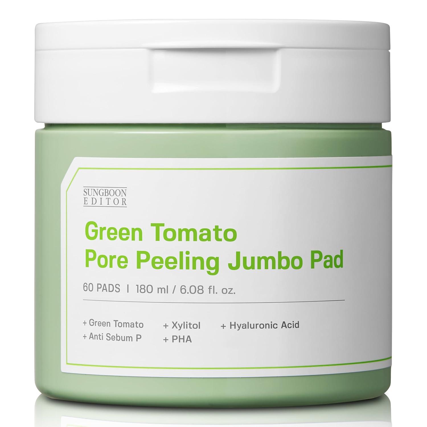 Sungboon Editor Green Tomato Pore Peeling Jumbo Pad 60pads, 180ml