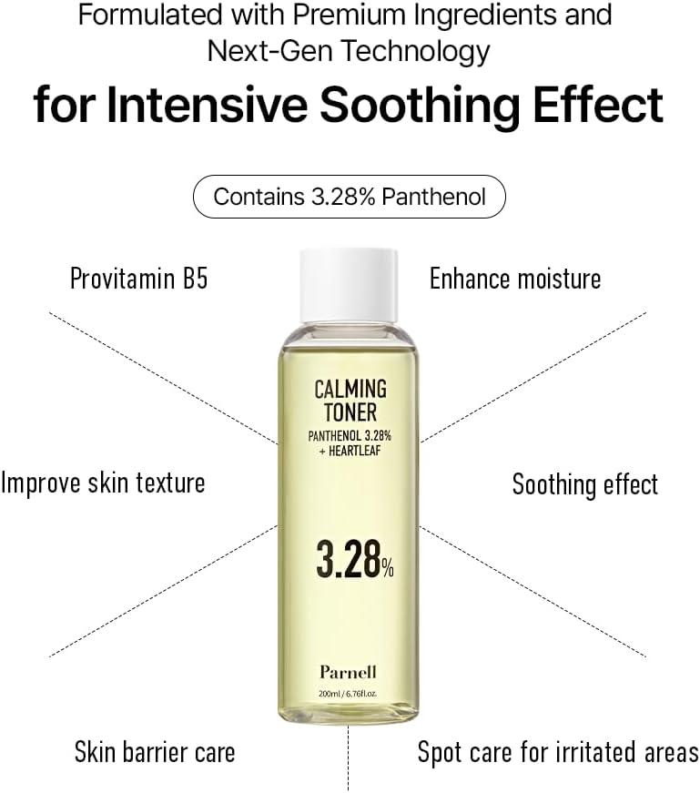 Parnell  PANTHENOL 3.28 HEARTLEAF CALMING TONER 200ml 2